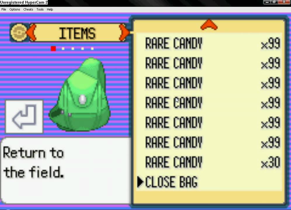 Pokemon Emerald Rare Candy Cheat Codebreaker